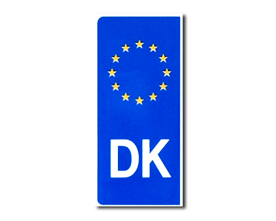 Dekal dansk EU-märke för EU-skylt